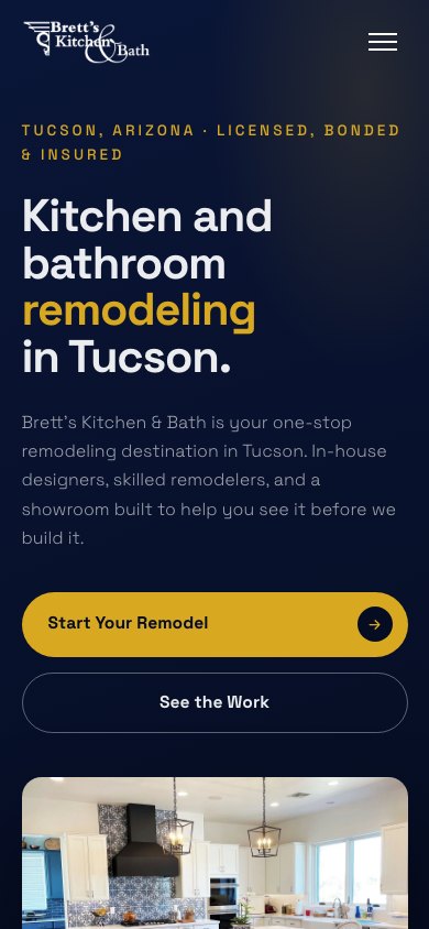The new homepage on a phone