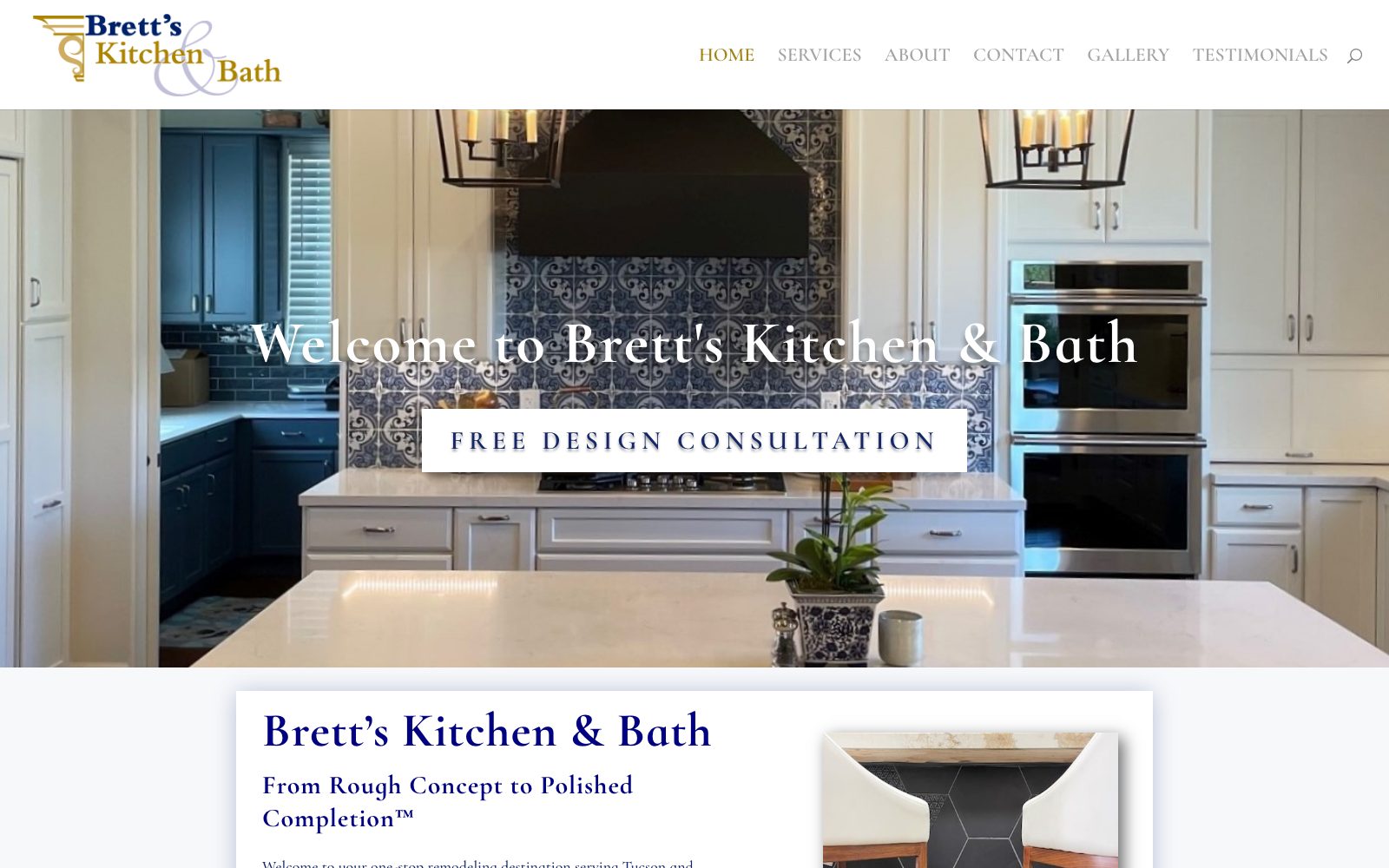 The current brettskitchenandbath.com homepage