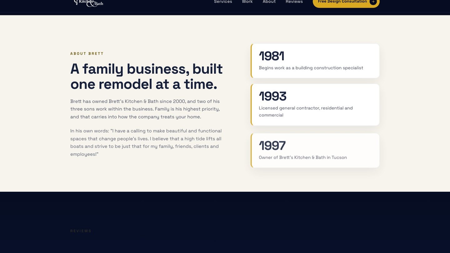 The milestone timeline section of the new homepage